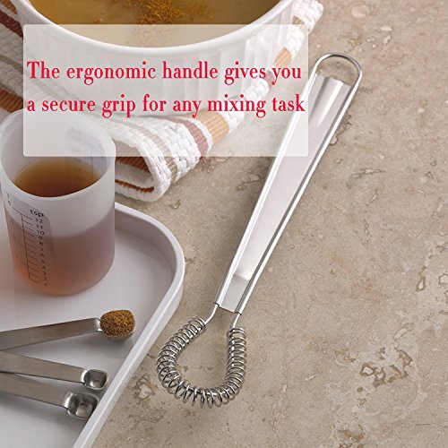 Best Utensils Stainless Steel Mini Egg Whisk Beater Handheld Milk Frother Foamer Foaming Creamy Coffee Mixer Spring Sauce Blender Kitchen Accessories - My Kitchen Products