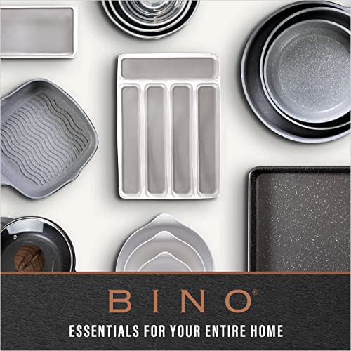 BINO | Plastic Storage Bins, Large - 2 Pack, Clear | THE SOHO COLLECTION | Pantry Organizers and Storage Containers | Fridge Organizer Bins | Kitchen Cabinet Organizer | Medicine Cabinet Bin - My Kitchen Products