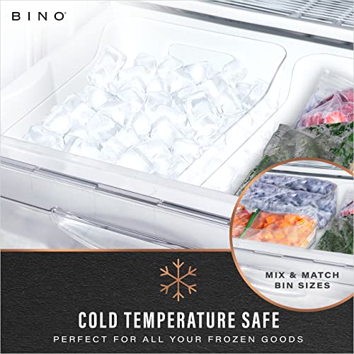 BINO | Plastic Storage Bins, Small - 2 Pack, Clear | THE SOHO COLLECTION | Pantry Organizers and Storage Containers Fridge Organizer Bins Kitchen Cabinet Organizer Medicine Cabinet Bin - My Kitchen Products