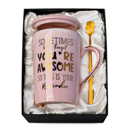 Birthday Thank You Gifts for Women, Sometimes You Forget You're Awesome Coffee Mug, Inspirational Christmas Gift for Her