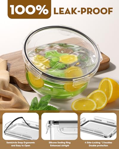 BiuLeon 40 PCS Food Storage Containers with Lids Airtight (20 Containers & 20 Lids), Leakproof Meal Prep for Kitchen Storage, BPA-free, Food-grade, Reusable, Microwave/Dishwasher Safe - My Kitchen Products