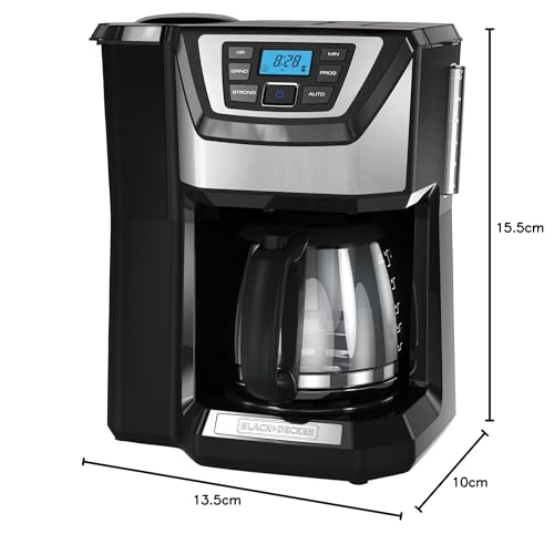 Black and Decker BLACK+DECKER 12-Cup Mill and Brew Coffeemaker, Black, CM5000B - My Kitchen Products