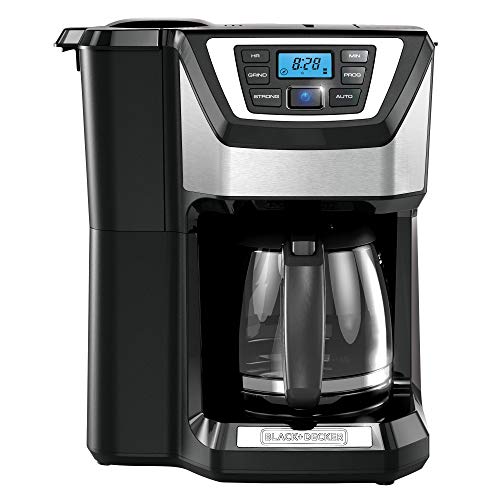 Black and Decker BLACK+DECKER 12-Cup Mill and Brew Coffeemaker, Black, CM5000B - My Kitchen Products