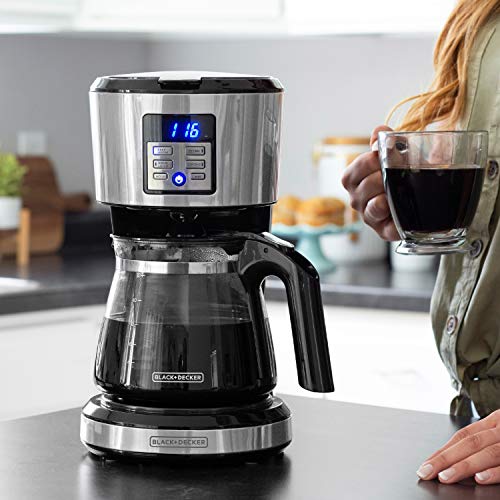 BLACK+DECKER 12-Cup Programmable Coffee Maker, Stainless - My Kitchen Products