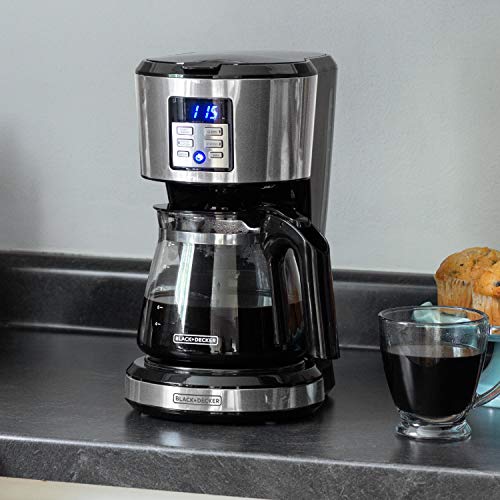 BLACK+DECKER 12-Cup Programmable Coffee Maker, Stainless - My Kitchen Products