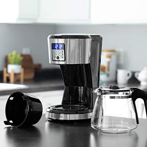 BLACK+DECKER 12-Cup Programmable Coffee Maker, Stainless - My Kitchen Products