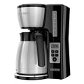 BLACK+DECKER 12 Cup Thermal Programmable Coffee Maker with Brew Strength and VORTEX Technology, Black/Steel, CM2046S - My Kitchen Products
