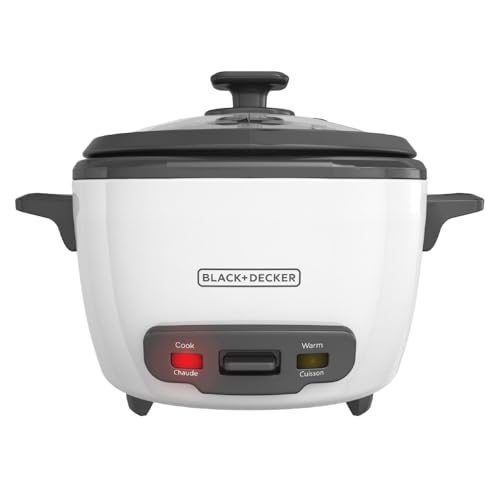 BLACK+DECKER 16-Cup Rice Cooker, RC516, 8-Cup Uncooked Rice, Steaming Basket, Removable Non-Stick Bowl, One Touch - My Kitchen Products
