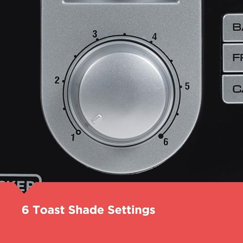 BLACK+DECKER 2-Slice Toaster, Extra Wide Slots for Bagels & Thick Bread, 6 Browning Settings, Removable Crumb Tray, Cancel Button, 850W, Black - My Kitchen Products