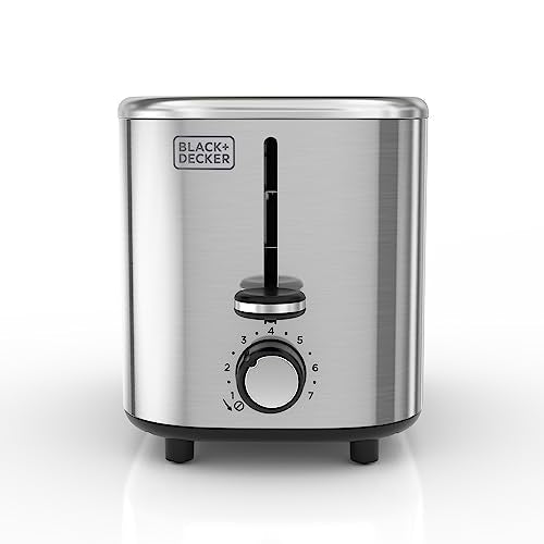 BLACK+DECKER® 2-Slice Toaster with 7 Toast Shade Settings, Extra-Wide Slots for Bagels, Stainless Steel Exterior Finish - My Kitchen Products