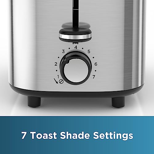 BLACK+DECKER® 2-Slice Toaster with 7 Toast Shade Settings, Extra-Wide Slots for Bagels, Stainless Steel Exterior Finish - My Kitchen Products