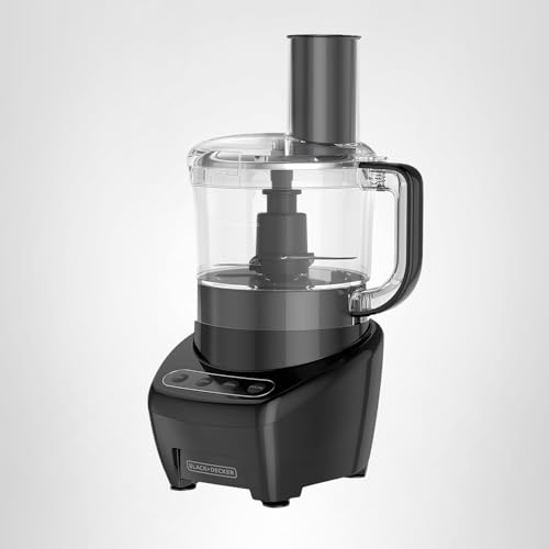 BLACK+DECKER 3-in-1 Easy Assembly 8-Cup Food Processor, Stainless Steel S-Blade, Easy-Clean, Touchpad Controls Black - My Kitchen Products