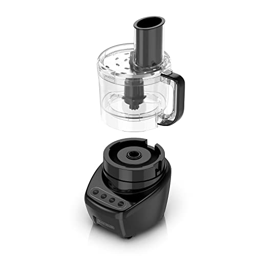 BLACK+DECKER 3-in-1 Easy Assembly 8-Cup Food Processor, Stainless Steel S-Blade, Easy-Clean, Touchpad Controls Black - My Kitchen Products