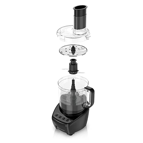 BLACK+DECKER 3-in-1 Easy Assembly 8-Cup Food Processor, Stainless Steel S-Blade, Easy-Clean, Touchpad Controls Black - My Kitchen Products