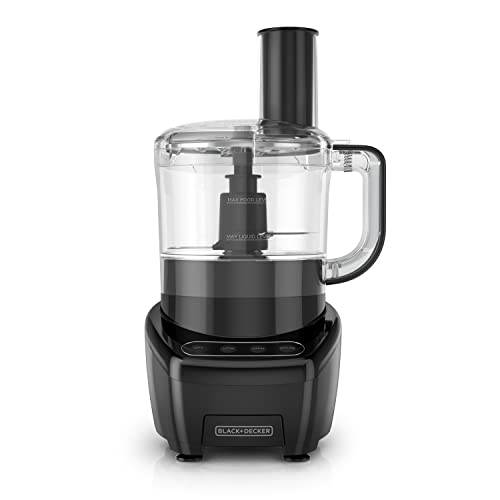 BLACK+DECKER 3-in-1 Easy Assembly 8-Cup Food Processor, Stainless Steel S-Blade, Easy-Clean, Touchpad Controls Black - My Kitchen Products