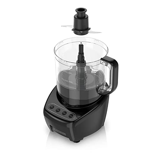 BLACK+DECKER 3-in-1 Easy Assembly 8-Cup Food Processor, Stainless Steel S-Blade, Easy-Clean, Touchpad Controls Black - My Kitchen Products