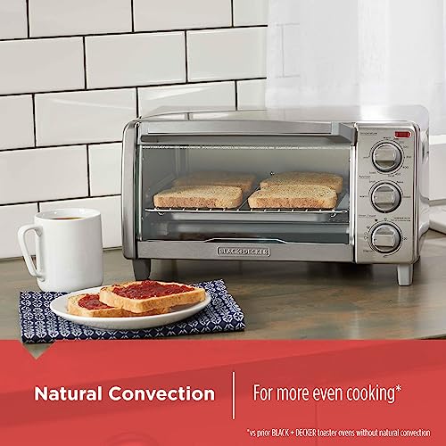 BLACK+DECKER 4-Slice Toaster Oven with Natural Convection, Stainless Steel, TO1760SS (TO1760SST-1) - My Kitchen Products
