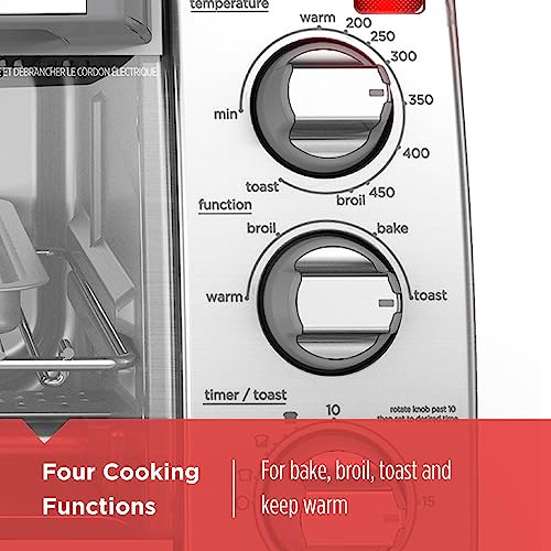 BLACK+DECKER 4-Slice Toaster Oven with Natural Convection, Stainless Steel, TO1760SS (TO1760SST-1) - My Kitchen Products