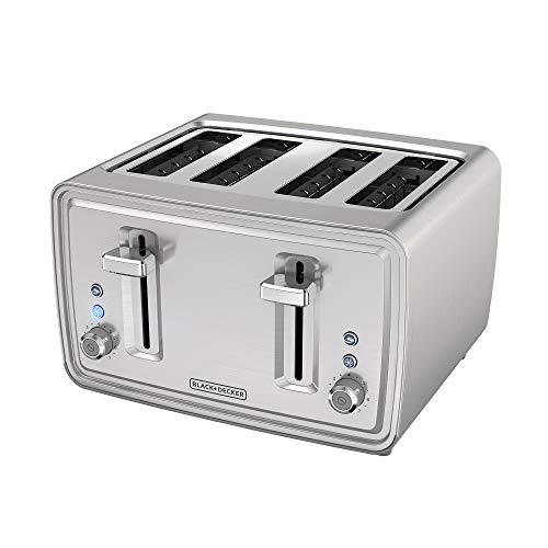 BLACK+DECKER 4-Slice Toaster, Stainless Steel, TR4900SSD - My Kitchen Products