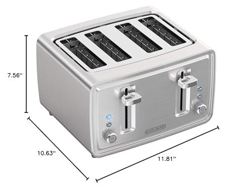 BLACK+DECKER 4-Slice Toaster, Stainless Steel, TR4900SSD - My Kitchen Products