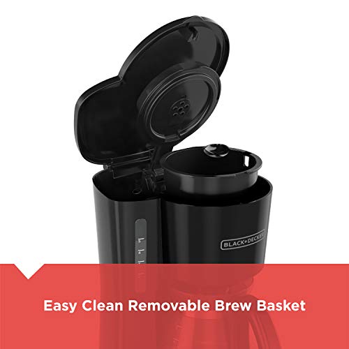 BLACK+DECKER 5-Cup Coffee Maker with On/Off Switch, Sneak-A-Cup Feature, and Easy-View Water Window, Black - My Kitchen Products
