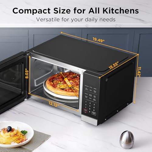 BLACK+DECKER 5-in-1 Microwave Oven with Air Fry, Combi, Bake, Roast, and Convection Cooking, 0.9 cu. ft. Countertop Microwave, Stainless Steel, 900 Watts, Child-Lock, ES9P032NA - My Kitchen Products