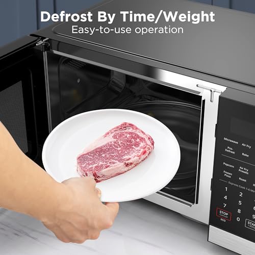 BLACK+DECKER 5-in-1 Microwave Oven with Air Fry, Combi, Bake, Roast, and Convection Cooking, 0.9 cu. ft. Countertop Microwave, Stainless Steel, 900 Watts, Child-Lock, ES9P032NA - My Kitchen Products