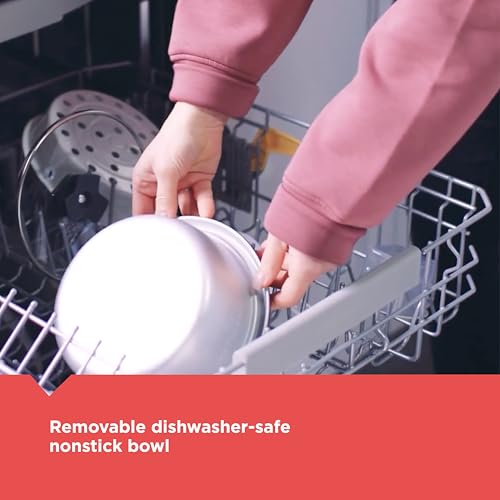 BLACK+DECKER 6-Cup Cooked (3 Cups Uncooked) Rice Cooker, Steaming Basket, Removable Nonstick Bowl, One-Touch Operation, Baked Stone - My Kitchen Products
