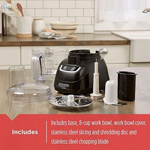 BLACK+DECKER 8-Cup Food Processor, Black, FP1600B - My Kitchen Products