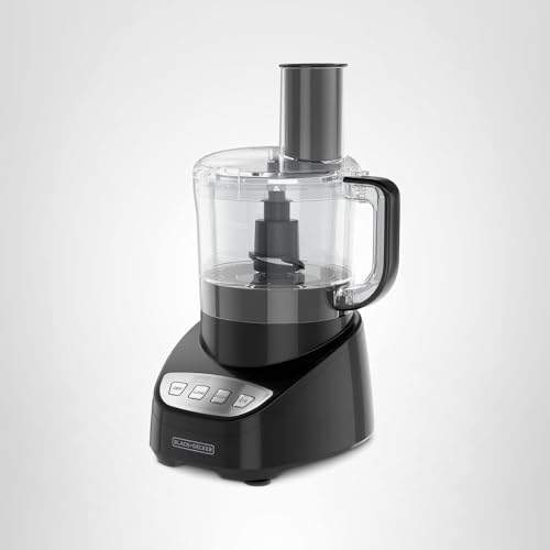 BLACK+DECKER 8-Cup Food Processor, Easy Assembly, Stainless Steel S-Blade, Shred, Slice, Chop, Puree, 450W Motor - My Kitchen Products