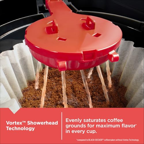 BLACK+DECKER CAFÉCRAFT 12-Cup Coffee Maker, One-Switch Drip Coffeemaker with Vortex Showerhead Technology, Sneak-A-Cup, Keep Warm Function, Stainless Steel - My Kitchen Products