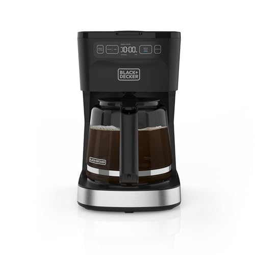 BLACK+DECKER CAFÉCRAFT 12-Cup Programmable Coffee Maker, Stainless Steel Drip Coffeemaker with Vortex Showerhead, Strength Selector, Sneak-A-Cup, Keep Warm - My Kitchen Products