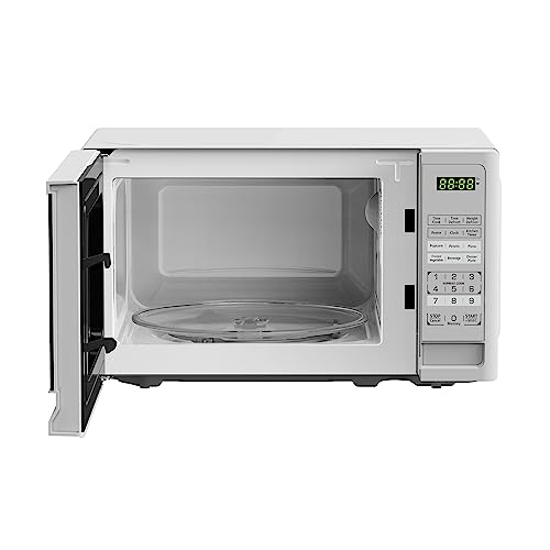 BLACK+DECKER Compact Countertop Microwave Oven 0.7 Cu. Ft. 700-Watts with LED Lighting, Child Lock, White - My Kitchen Products