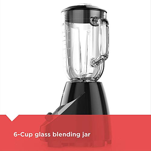 BLACK+DECKER Countertop Blender with 6-Cup Glass Jar, 10-Speed Settings, Black, BL2010BG - My Kitchen Products