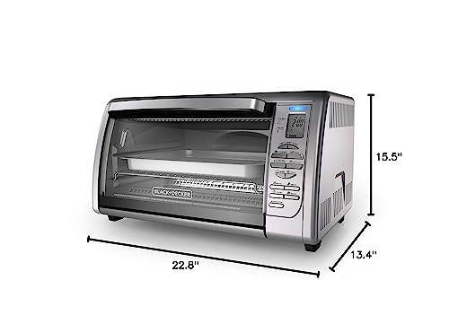 Black+Decker Countertop Convection Toaster Oven, 8 One-touch Cooking Functions, Stainless Steel - My Kitchen Products