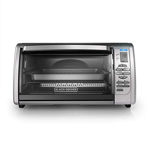 Black+Decker Countertop Convection Toaster Oven, 8 One-touch Cooking Functions, Stainless Steel - My Kitchen Products