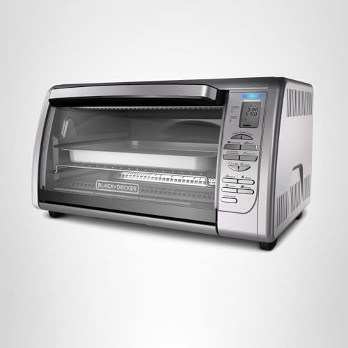Black+Decker Countertop Convection Toaster Oven, 8 One-touch Cooking Functions, Stainless Steel - My Kitchen Products