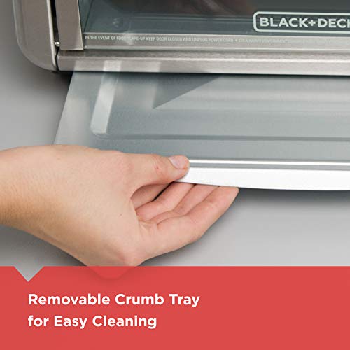 Black+Decker Countertop Convection Toaster Oven, 8 One-touch Cooking Functions, Stainless Steel - My Kitchen Products