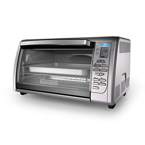 Black+Decker Countertop Convection Toaster Oven, 8 One-touch Cooking Functions, Stainless Steel - My Kitchen Products