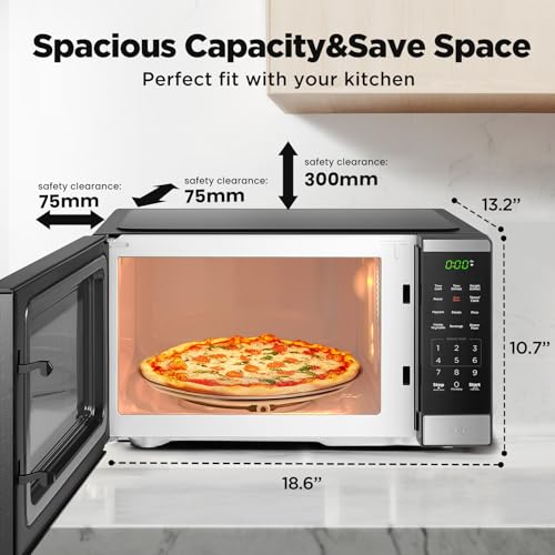 BLACK+DECKER Countertop Microwave Oven 0.9 Cu Ft, 6 Auto Menus, Child Lock, Memory Function, 10 Power Levels, Easy One-Touch Start, Digital Panel, 900W - My Kitchen Products
