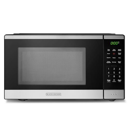 BLACK+DECKER Countertop Microwave Oven 0.9 Cu Ft, 6 Auto Menus, Child Lock, Memory Function, 10 Power Levels, Easy One-Touch Start, Digital Panel, 900W - My Kitchen Products