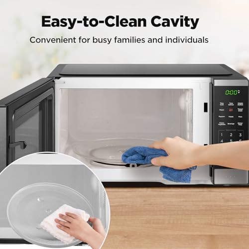 BLACK+DECKER Countertop Microwave Oven 0.9 Cu Ft, 6 Auto Menus, Child Lock, Memory Function, 10 Power Levels, Easy One-Touch Start, Digital Panel, 900W - My Kitchen Products