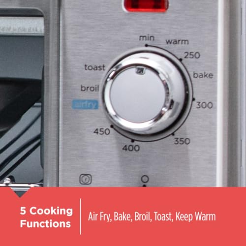 BLACK+DECKER Crisp 'N Bake Air Fryer Countertop Convection Toaster Oven, Large Capacity, 6-Slice, 5-in-1, Fits 12” Pizza, 60-Min Timer, Bake, Broil, Air Fry, Toast, Keep Warm, Stainless Steel - My Kitchen Products