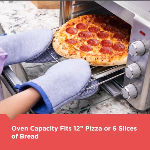 BLACK+DECKER Crisp 'N Bake Air Fryer Countertop Convection Toaster Oven, Large Capacity, 6-Slice, 5-in-1, Fits 12” Pizza, 60-Min Timer, Bake, Broil, Air Fry, Toast, Keep Warm, Stainless Steel - My Kitchen Products