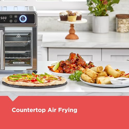 BLACK+DECKER Crisp 'N Bake Air Fryer Toaster Oven Combo, 12 in 1 Countertop Convection Oven Cooks Food Fast, Fits a Whole Pizza or 6 Toast Slices, French Doors with Stainless Steel Finish - My Kitchen Products