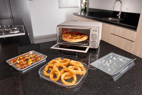 BLACK+DECKER Crisp N Bake™ PRO 4-Slice Digital Air Fry Toaster Oven, 5 Cooking Functions, Convection Countertop Oven, Fits 10” Pizza or 9” Cake Pan, 30-Minute Timer + Stay On, Stainless Steel Accents - My Kitchen Products