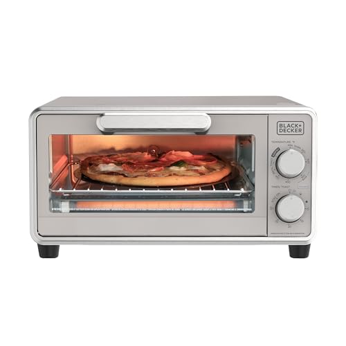 BLACK+DECKER Crisp N Bake™ PRO 4-Slice Digital Air Fry Toaster Oven, 5 Cooking Functions, Convection Countertop Oven, Fits 10” Pizza or 9” Cake Pan, 30-Minute Timer + Stay On, Stainless Steel Accents - My Kitchen Products