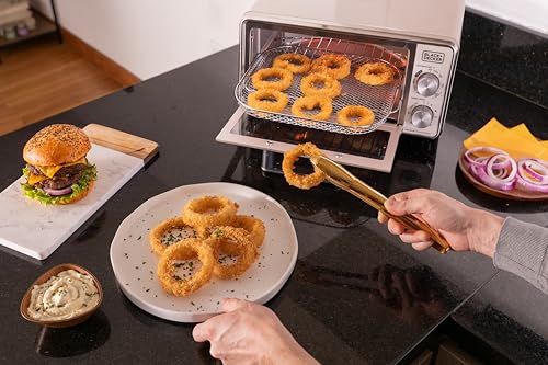 BLACK+DECKER Crisp N Bake™ PRO 4-Slice Digital Air Fry Toaster Oven, 5 Cooking Functions, Convection Countertop Oven, Fits 10” Pizza or 9” Cake Pan, 30-Minute Timer + Stay On, Stainless Steel Accents - My Kitchen Products