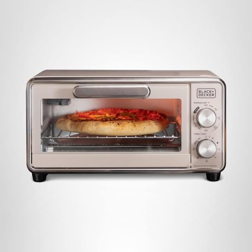 BLACK+DECKER Crisp N Bake™ PRO 4-Slice Digital Air Fry Toaster Oven, 5 Cooking Functions, Convection Countertop Oven, Fits 10” Pizza or 9” Cake Pan, 30-Minute Timer + Stay On, Stainless Steel Accents - My Kitchen Products