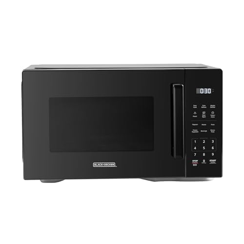 BLACK+DECKER EM0P04P11 Countertop Microwave Oven, 1.1 Cu Ft, 1000W with 6 One-Touch Presets, Express Cooking, 10 Power Levels, and Child Safety Lock, Black - My Kitchen Products